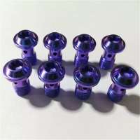 Anodized titanium bolt nut screw